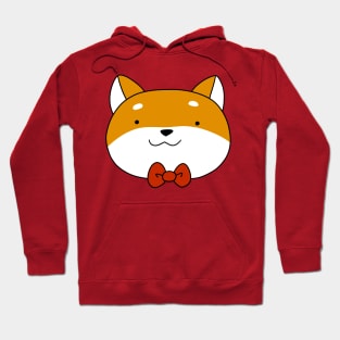 Bow Tie Shiba Face Hoodie